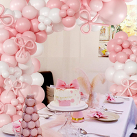 Ensemble de chaînes de ballons roses pour la Saint-Valentin, décoration de mariage