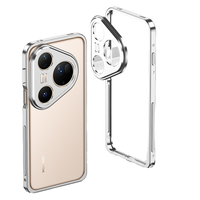 Étui de protection en métal de luxe pour Huawei Pura 80 Ultra/80 Pro+ avec cadre en aluminium et protection d'objectif en métal