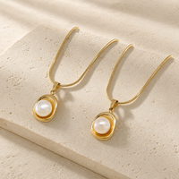 Collier en acier inoxydable plaqué or PVD 14K, chaîne serpent avec perles, vente en gros, tendance, cadeau pour femme, personnalisation de bijoux