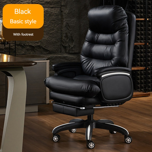 Nueva Silla <span class=keywords><strong>de</strong></span> Oficina Ergonómica <span class=keywords><strong>de</strong></span> Lujo, Económica, con Reposapiés, Respaldo Alto, <span class=keywords><strong>de</strong></span> Cuero, Ejecutiva, para Dormir, Giratoria y Reclinable - Product Image 3