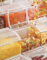 ECOBOX Distributeurs de Bonbons Doulceurs Bac à Scoop Conteneur de Stockage pour Noix Bacs à Bonbons Empilables Bacs Alimentaires en Vrac pour Commerces