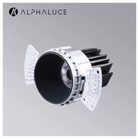 Plafonnier encastré carré en aluminium chromé avec LED intégrée, sans boîtier, type Tempel, GU10, dimmable, 5 CCT, downlight encastré