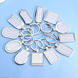 Sáng Tạo Tùy Chỉnh Hai Mặt Kim Loại Keychain Mặt Dây Chuyền Epoxy Sticker Với Logo Laser-Ảnh Kỹ Thuật Số Tag Trống Keychain - Product Image 1