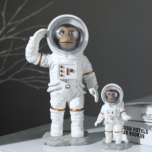 Astronaut Monkey Resin Figurine Set Home Decor Ornament Artistic Craft Decoration - Product Image 2