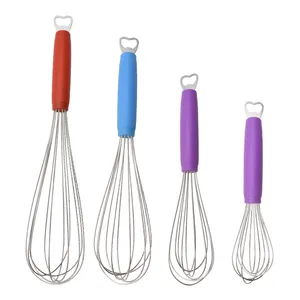 Meilleures ventes : Fouet à œufs en acier inoxydable 2 en 1, ouvre-bouteille, <span class=keywords><strong>batteur</strong></span> à œufs <span class=keywords><strong>manuel</strong></span> multifonction pour la cuisine à domicile, matériau métallique - Product Image 1