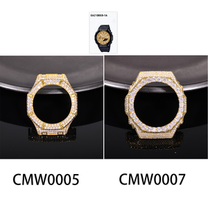 Montre <span class=keywords><strong>Casio</strong></span> GA2100 G-Shock avec lunette et boîtier sertis de diamants Moissanite VVS, certifiée GRA, en laiton massif plaqué or 18 carats, bijoux de luxe - Product Image 6