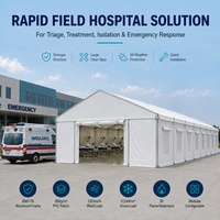 Tente d'hôpital de campagne de grande taille avec structure en aluminium, abri modulaire pour les projets de secours humanitaires