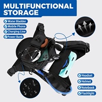 Sac à dos d'hydratation tactique Spoir pour la course à pied, léger, en nylon et polyester, sac de poitrine, poche à eau de 2 L, sac à dos imperméable