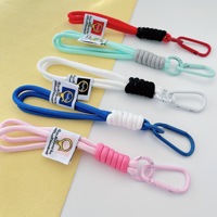 En gros, porte-clés promotionnel en nylon tressé style boxe, cordon de suspension pour voiture et téléphone portable, accessoires de charme chics