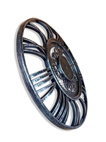 Reloj de pared de engranaje mecánico de plástico grande antiguo de estilo antiguo de 20 pulgadas Die Wanduhr