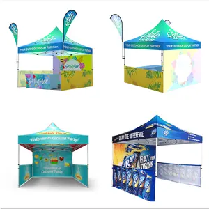 Fábrica de China personalizado al aire libre impermeable plegable 10x10ft 10x15ft evento impreso dosel tienda