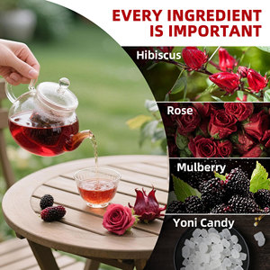 Té Herbal Femenino Natural Sin Cafeína ni Gluten, Té <span class=keywords><strong>de</strong></span> Roselle y Morera para el Bienestar Femenino, Equilibrio <span class=keywords><strong>de</strong></span> <span class=keywords><strong>la</strong></span> Salud Interna - Product Image 4
