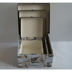 กล่องของขวัญทรงสี่เหลี่ยมสามชิ้นสไตล์วินเทจ ชุดกล่องของขวัญสวยงาม ปรับแต่งได้ตามความต้องการ - Product Image 5