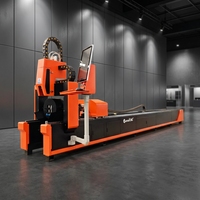 Machine de découpe laser à fibre 1500W, longueur de traitement 6000mm pour tubes carrés et profilés en aluminium de construction