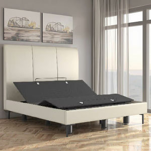 Lit moderne et confortable pliable réglable pour Twin XL/Full/Queen/King Sizes pour chambre à coucher avec fonction de massage - Product Image 6