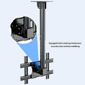 حامل تلفزيون تلسكوبي للحائط والسقف قابل للدوران 360 درجة لشاشات 40-70 بوصة - Product Image 5
