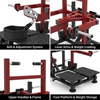 Machine à Squat à Charge Libre Professionnelle en Acier pour Entraînement de la Force Musculaire des Jambes, des Cuisses et des Fessiers