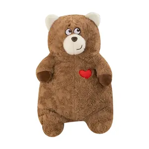 D心拥抱泰迪熊毛绒玩具小小爱你蝴蝶结软泰迪熊毛绒动物玩具泰迪熊娃娃儿童女孩礼物