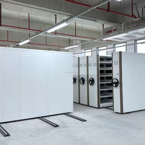 Çelik Mobil Raf Sistemleri Metal Hareketli Dosya Saklama Dolapları Mobil Raf Sistemleri Elektrikli Arşiv Depolama Sistemi Depo Okul için - Product Image 5