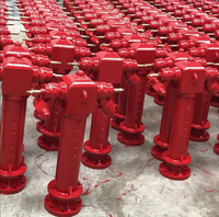 BS750 Hidrante contra incendios subterráneo flexible de doble dirección montado en columna, equipado con brida DN100.