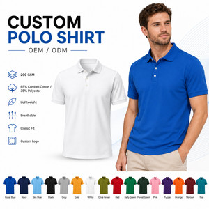 Polo en coton peigné 200G pour homme avec logo personnalisé, respirant, décontracté, pour le golf ou les équipes, vente en gros, tailles S-4XL, bleu roi - Product Image 1