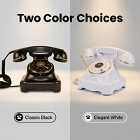 Téléphone de bureau rétro Bluetooth prêt à être expédié, prend en charge l'assistant vocal avec Bluetooth sans fil, options de couleur personnalisées