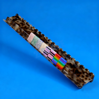 Support de Mahjong en Acrylique Fait Main à Motifs Marbrés et Ondulés 19/20/21 Pouces, Lot de 4 Pièces avec Poussoir Ondulé