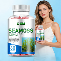 Gummies de mousse de mer personnalisées OEM, marque privée, supplément à base de mousse de mer irlandaise pour la thyroïde, la peau et le bien-être
