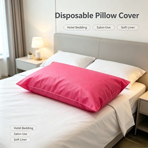 Rouleau de tissu non tissé en PP spunbond rouge rose, matière douce et respirante pour housse d'oreiller jetable, literie d'hôtel et doublure de rangement - Product Image 4