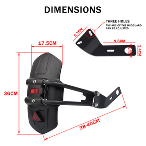 Garde-boue arrière pour Honda CRF230F <span class=keywords><strong>Yamaha</strong></span> <span class=keywords><strong>MT</strong></span>-09 XSR155 Benelli Leoncino <span class=keywords><strong>500</strong></span> - Product Image 3