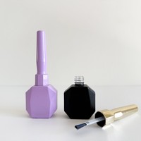 Flacons en verre vides de luxe personnalisés et uniques pour vernis à ongles avec bouchon pinceau, faible MOQ, emballage disponible en tailles 30ml/15ml/20ml/5ml