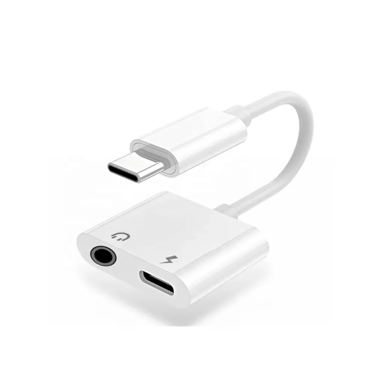 USB Type C To 3.5mm Aux Audio Dongle Cable And Charger Headphone Jack Adapter For Samsung Huawei iPad MacBook
