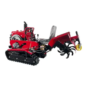 Cultivador rotativo sobre orugas cultivadores agrícolas multifuncionales con orugas tractor de alta potencia labranza zanja huerto