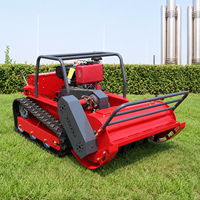 Tondeuse robot diesel haute puissance à chenilles télécommandée, largeur de coupe 80cm, 100cm, 120cm, avec broyeur à fléaux