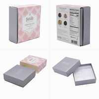 Boîte d'emballage rigide en carton pour bonbons de mariage, boîtes cadeaux personnalisées en papier pour chocolats, boîte à biscuits carrée à 4 compartiments
