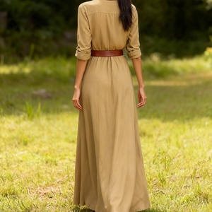 <span class=keywords><strong>Abiti</strong></span> Autunnali da Donna - Eleganti, <span class=keywords><strong>Sensuali</strong></span>, Tinta Unita, Pieghe Asimmetriche, Include Cintura alla Moda - Product Image 5