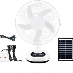 Nouveau ventilateur solaire rechargeable de table, économique, avec boîtier coloré, pour l'Angleterre - Product Image 1