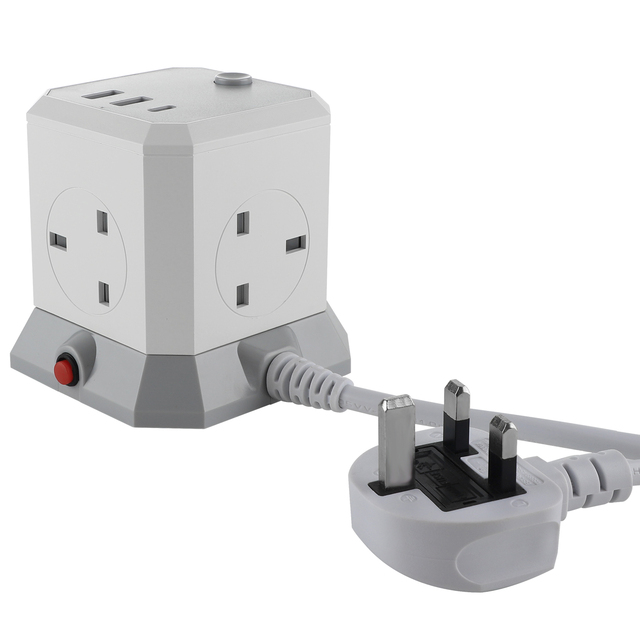 Multi Layer Outlet Plug Adaptor Power Socket Tabletop Vertical Tower US Extension Board Cable Socket