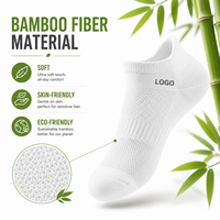 Chaussettes de sport en fibre de bambou OEM ODM avec logo personnalisé, respirantes, antibactériennes, pour la course à pied, faible MOQ, fournisseur d'usine