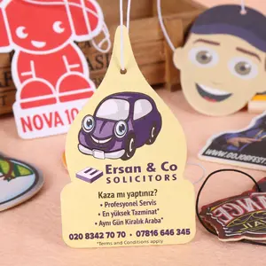 2024 Hot selling car accessories custom logo different fragrance paper car air freshener for decoration