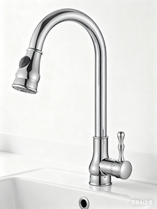 <span class=keywords><strong>LEBED</strong></span> LBD-303 Schwarzer Gebürsteter Küchenwasserhahn mit Einhandbedienung, Klassisches Design, Keramikventilkern, 3-Loch-Armatur - Product Image 5