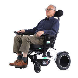 Nouveau <span class=keywords><strong>fauteuil</strong></span> roulant <span class=keywords><strong>électrique</strong></span> pliable en aluminium léger avec accoudoirs, <span class=keywords><strong>repose</strong></span>-pieds et dossier réglables, batterie au lithium - Product Image 5