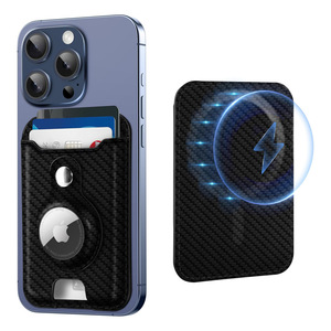 ซองใส่บัตรธุรกิจแม่เหล็กสุดหรู พร้อมฟังก์ชันค้นหาตำแหน่ง ป้องกันการสูญหาย ป้องกัน RFID ทำจากหนัง PU สำหรับโทรศัพท์ ไม่มีฝาปิด มี 3 ขนาด - Product Image 5