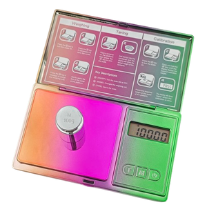전자 저울 디지털 300g 0.01g 무지개 크롬 도금 가죽 무게 기능 다이아몬드 골드 그램 휴대용 보석 저울 - Product Image 4