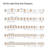 Tira de LED RGB SMD5050 Direccionable WS2812B 5V 60Leds/m, PCB de Cobre Blanco/Negro, IP20, Control Remoto/Wi-Fi para Hotel
