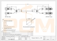 Câble d'antenne panneau MIMO 2x2 RP-SMA Mâle vers RP-SMA Femelle, câble micro-coaxial RG113 pour routeur extérieur 4G LTE 5G CPE Wifi