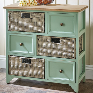 Tủ Gỗ Nguyên Khối Mới Và Giỏ Rơm 6 Ngăn Kéo Phòng Ngủ Nhà Bếp Tủ Quần Áo Ngăn Kéo Tủ Đựng Quần Áo - Product Image 2