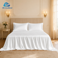 Ensemble de draps en bambou adhésifs de qualité supérieure, certifiés OEKO-TEX, audités BSCI, respirants et soyeux, à poches profondes, 400TC, Cloudland