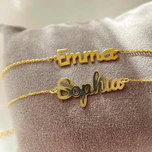 Bracciale Personalizzato in Argento Sterling Placcato Oro Fatto a Mano, Gioielli alla Moda per Uomo e Donna - Product Image 2
