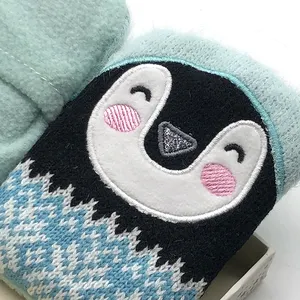 Blue Bird Pattern Knitted Cover Gel Warmer Reusable Heating Pack Portable Mini Hand Warmer